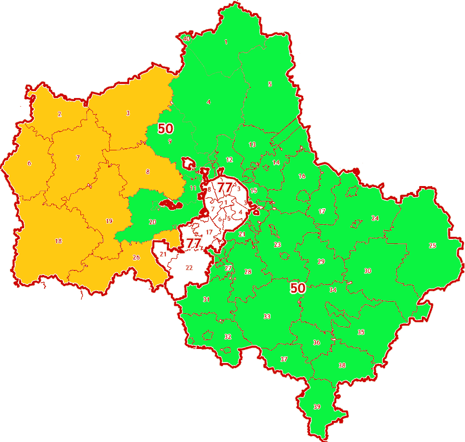 Карта подмосковья 2022